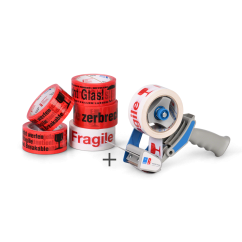 Warnklebeband Sets 6 Rollen + Handabroller