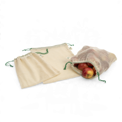 Mehrweg Obst- und Gemüsebeutel aus Baumwolle