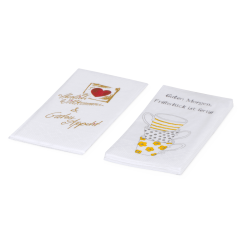 Zelltuch-Serviette bedruckt, 1/8-Falz