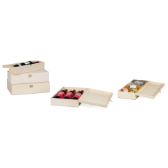 Holzkassette mit Scharnierdeckel