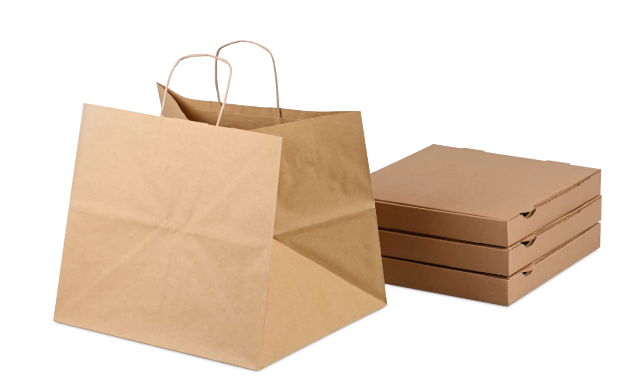 Tragetasche aus Kraftpapier mit gedrehter Kordel XXL