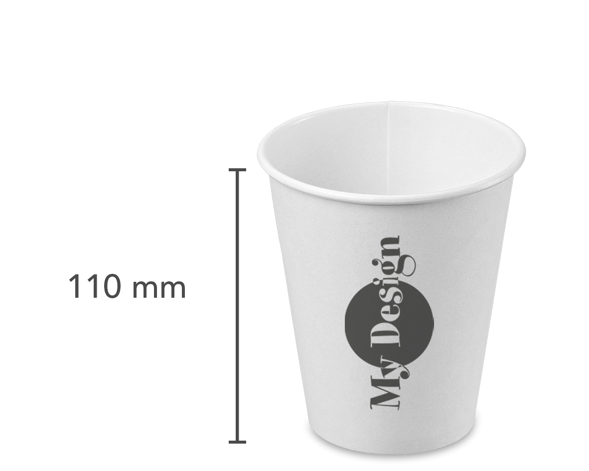 bedruckter Pappbecher, 12oz, H&ouml;he: 110 mm