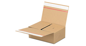 Versandverpackungen entdecken Versandkarton mit Selbstklebeverschluss