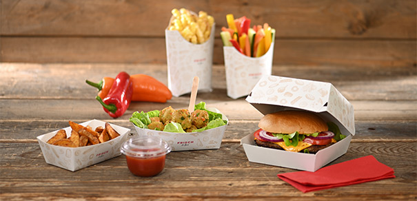 Zur Verpackungslinie «FRISCH & fein» Take-Away Verpackungen von «FRISCH & fein»