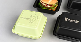 Bedruckte Mehrweg-Burger-Box Bedruckte Mehrweg-Burger-Box