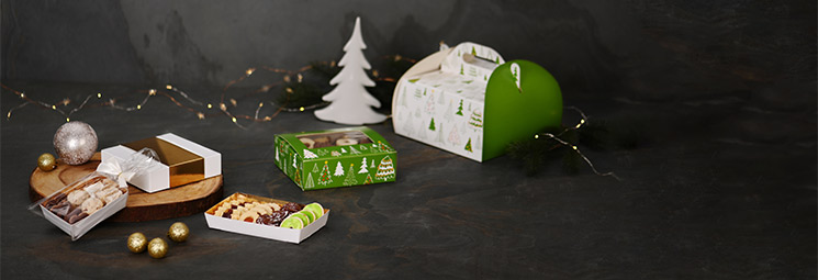 Zum Musterpaket «Topseller für Ihr Weihnachtsgeschäft» → festliche Verpackungen