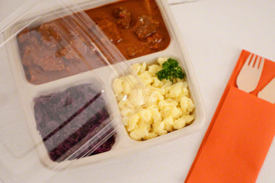Menüschale aus Bagasse