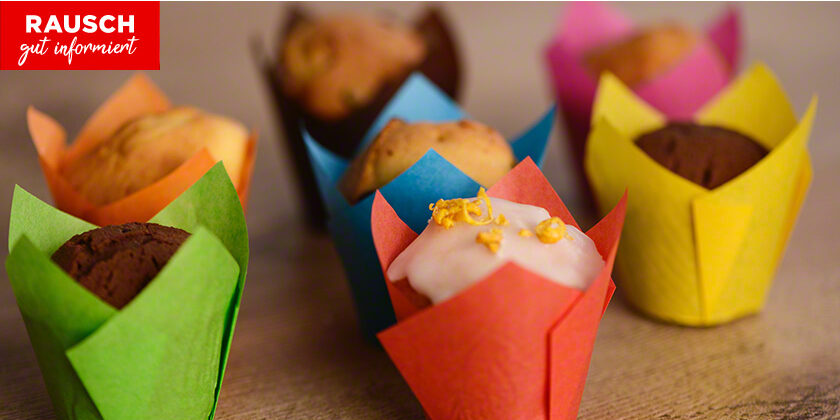 Muffins in bunten Tulip-Cups