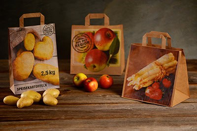 Tragetasche "Obst und Gemüse" nassfest