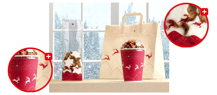 Weihnachtsverpackungen im einheitlichen Design