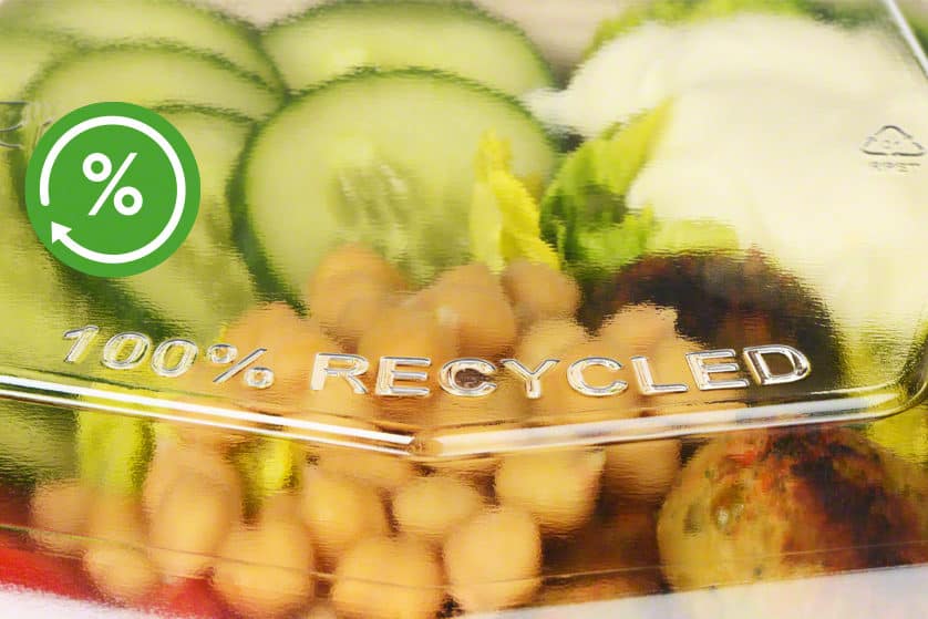 recycelte Lebensmittelverpackung