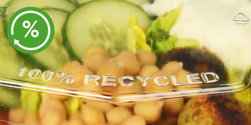 recycelte Lebensmittelverpackung