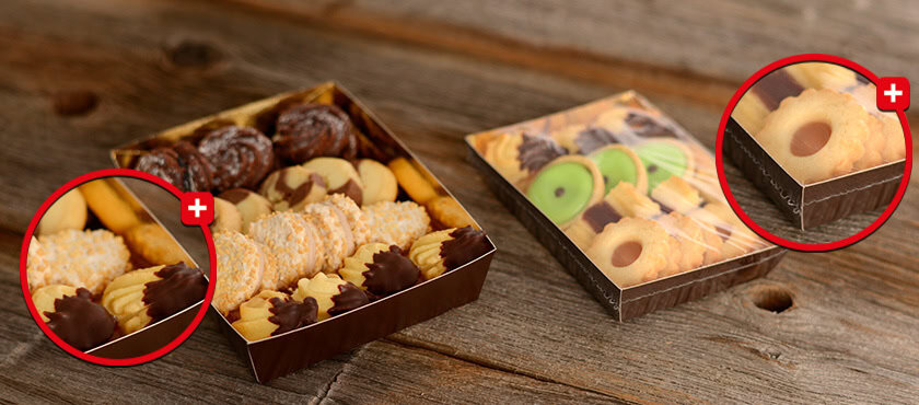 Lupe_Gebaeckschale Gebäck schön angerichtet und bleibt frisch