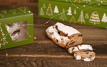 Stollen Verpackung Waldweihnacht