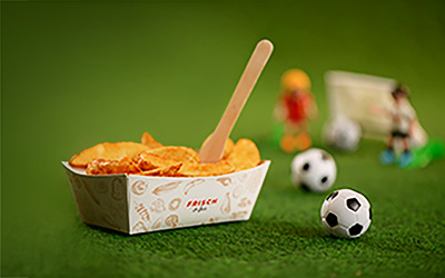 Pommes Public Viewing Fußball