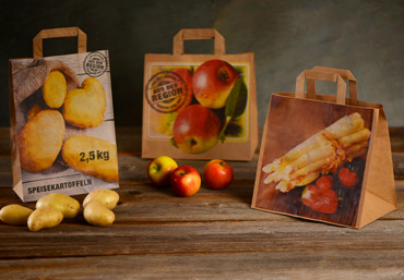 Obst, Gemüse Kraftpapier Taschen