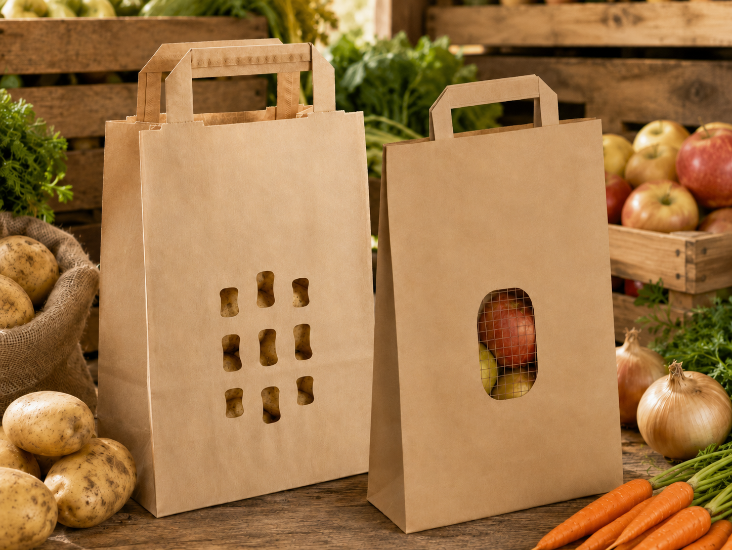 Tragetasche für Kartoffeln, Gemüse, Obst