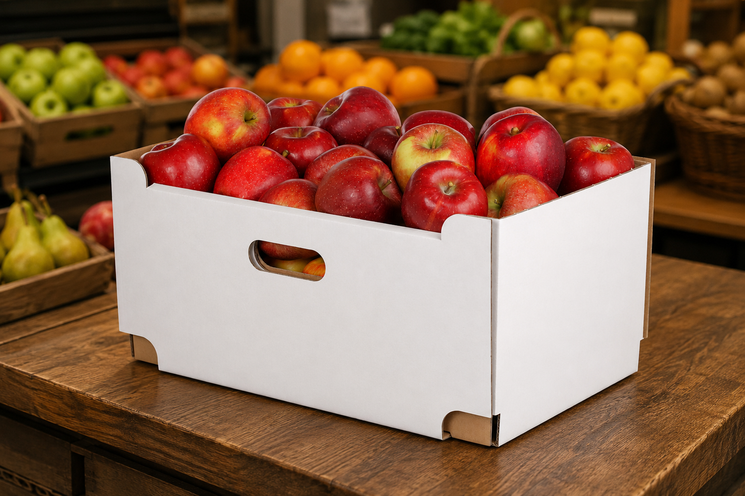 Transportkarton fuer Gemuese oder Obst Transportkarton fuer Gemuese oder Obst