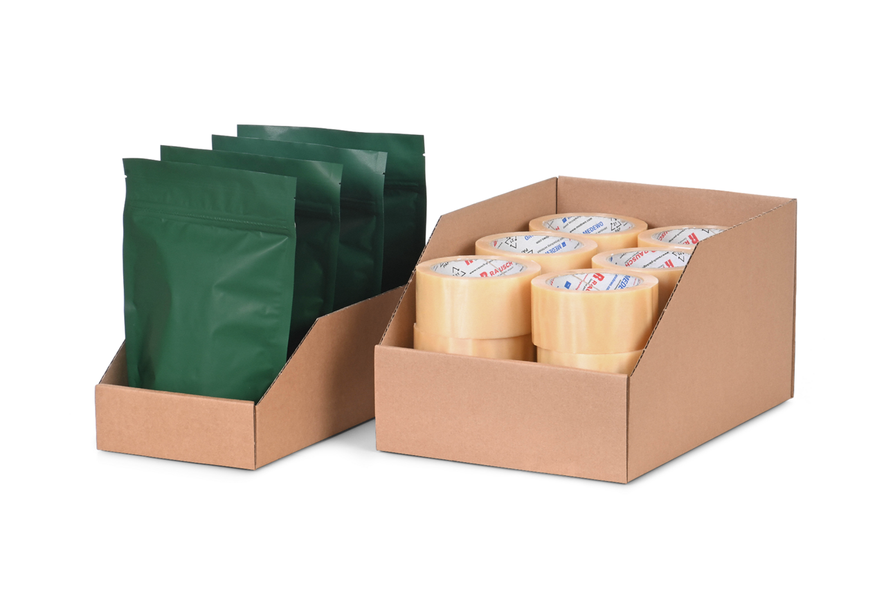 Boîte de rangement en carton ondulé
