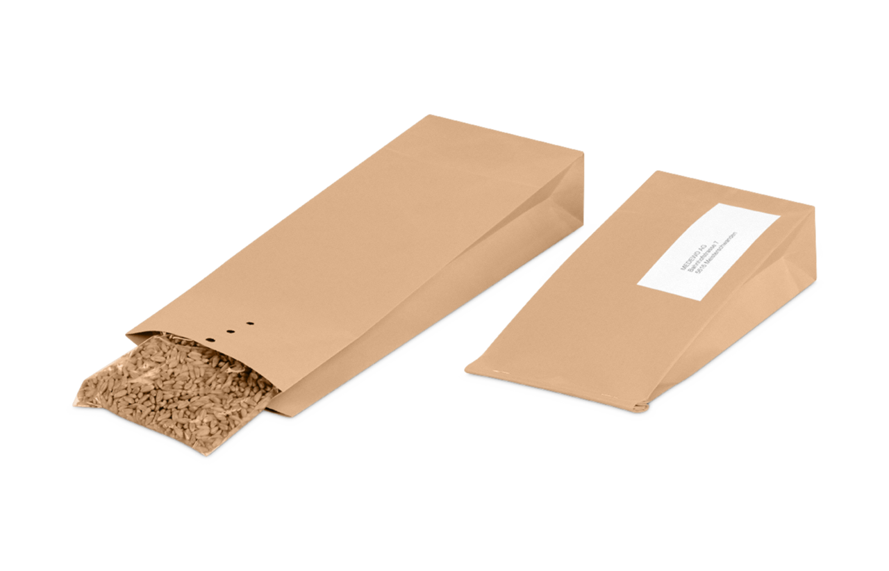 Sachet pour échantillons avec fermeture tête ronde