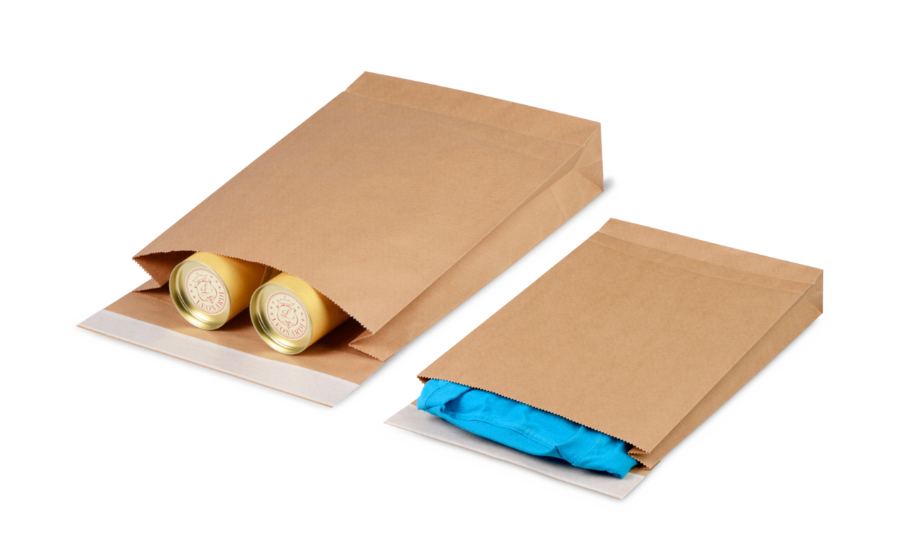 Pochette d'expédition papier avec fond plat