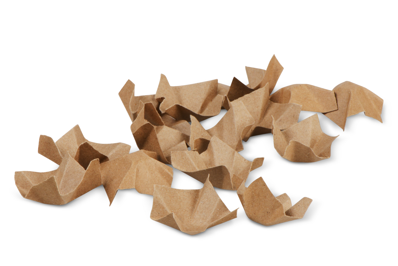 Matériau de remplissage volumineux de couleur brun naturel qui met en valeur votre emballage durable.