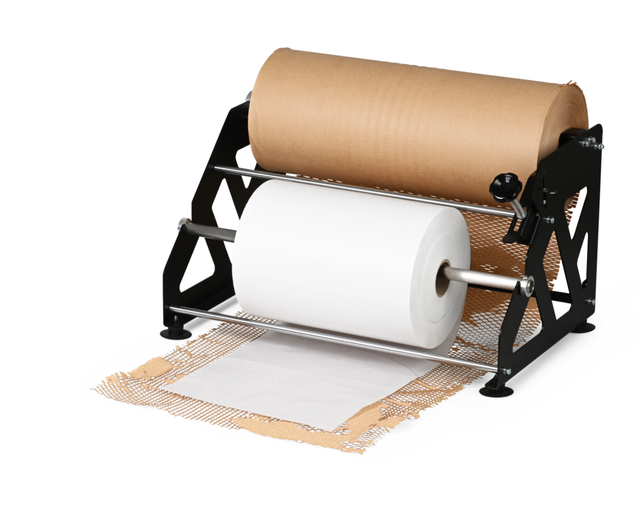 Dérouleur combiné pour papier en nid d’abeille MECAWRAP