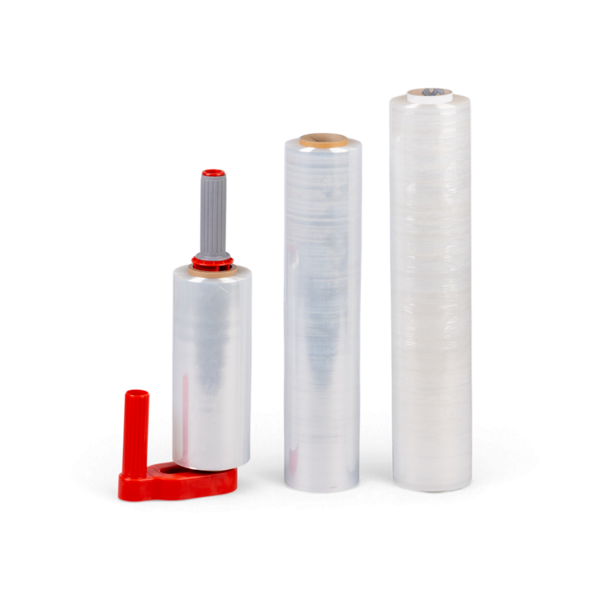 Set film étirable manuel 6 rlx + dérouleur, 17–23 µm