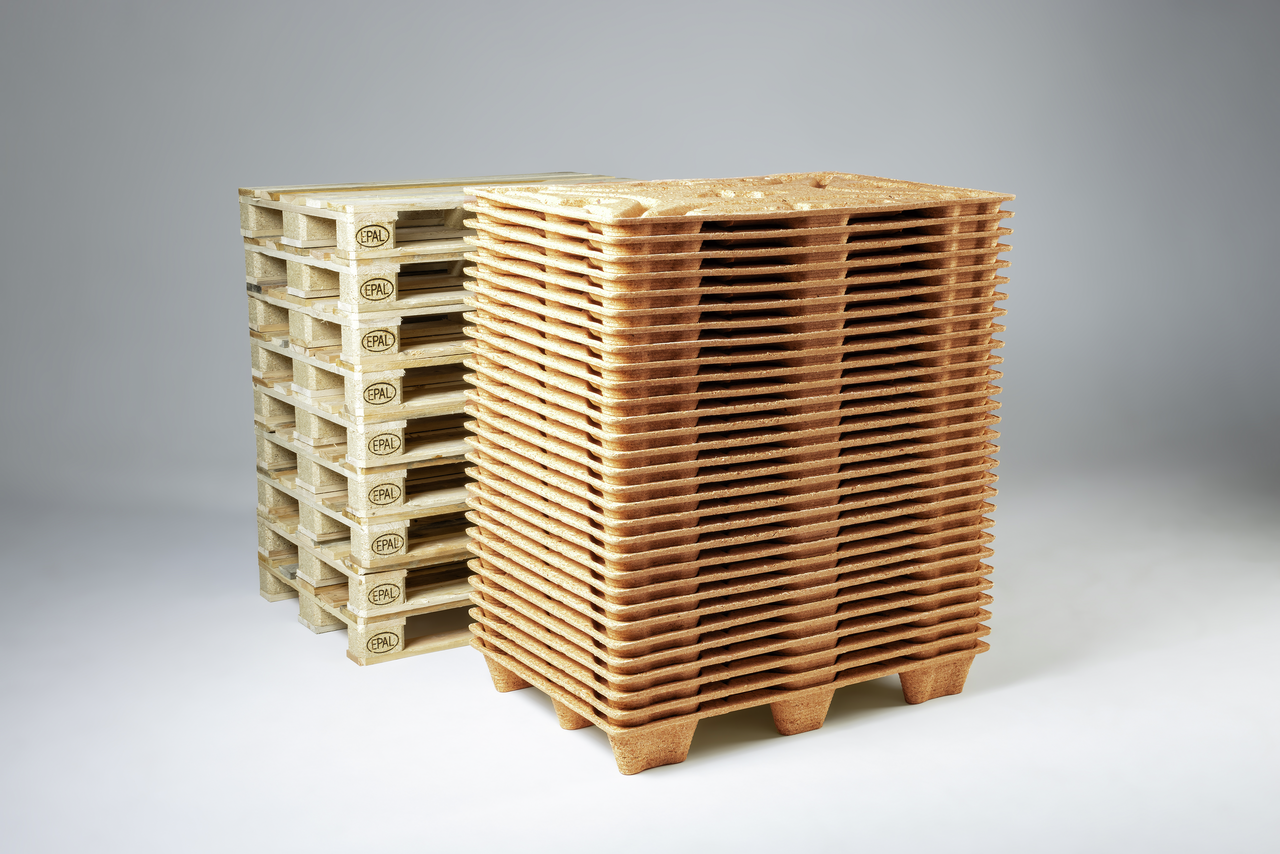 Palette moulée bois