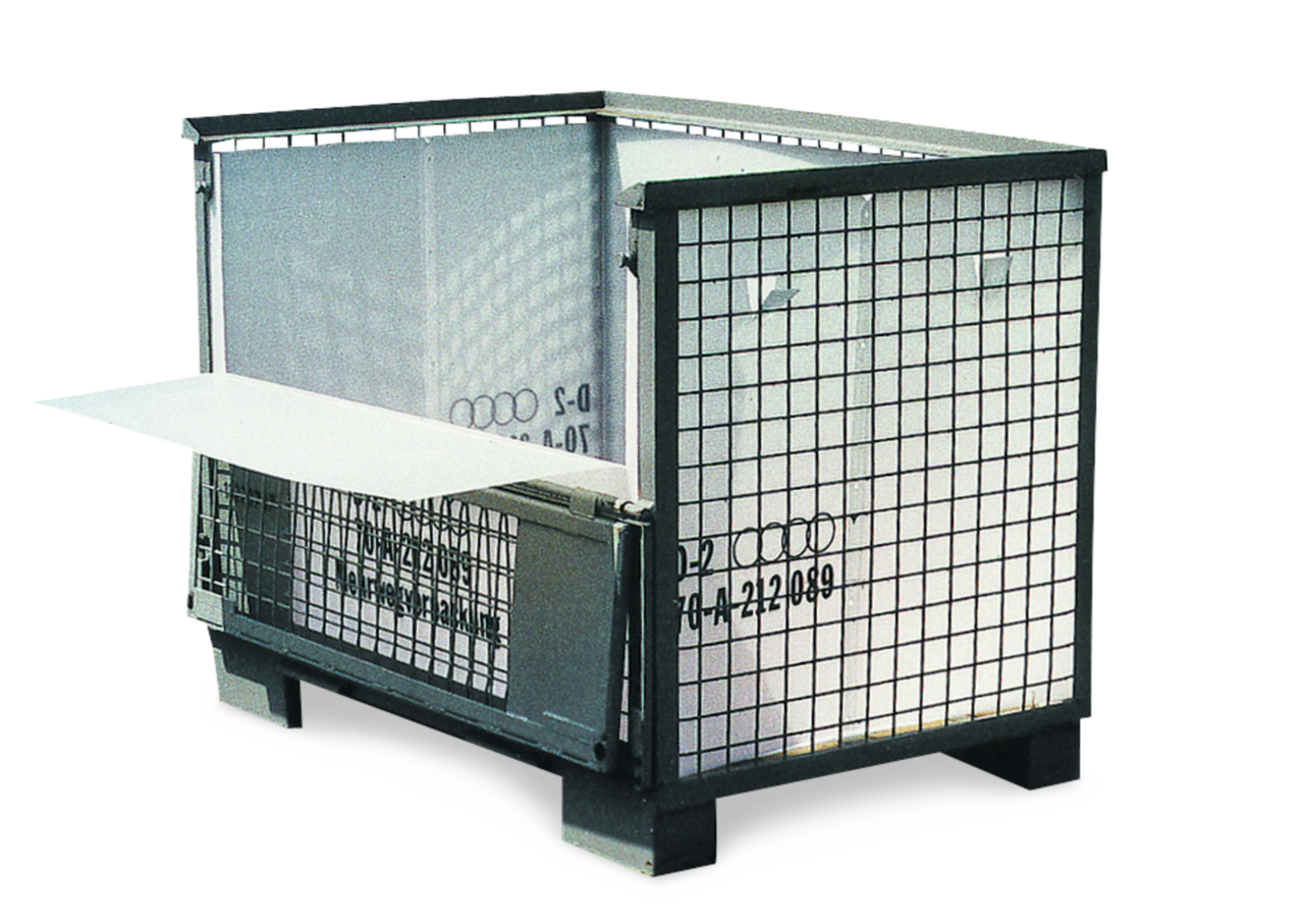Protégez vos marchandises de manière optimale et garnissez vos caisses-palette grillagées avec des panneaux alvéolés résistant aux intempéries.