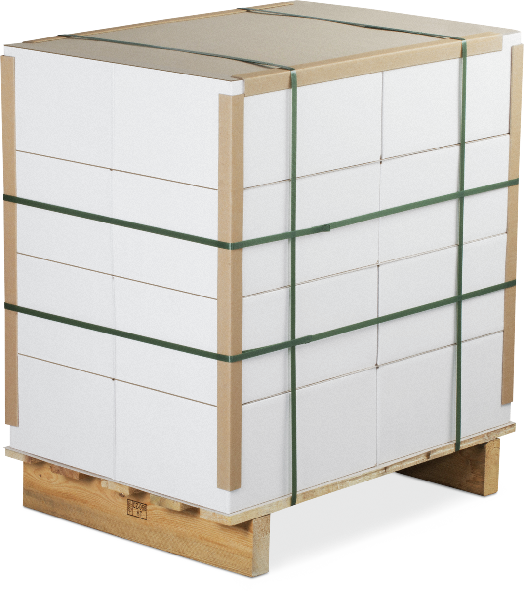 Plaque intercalaire pour palettes en carton compact