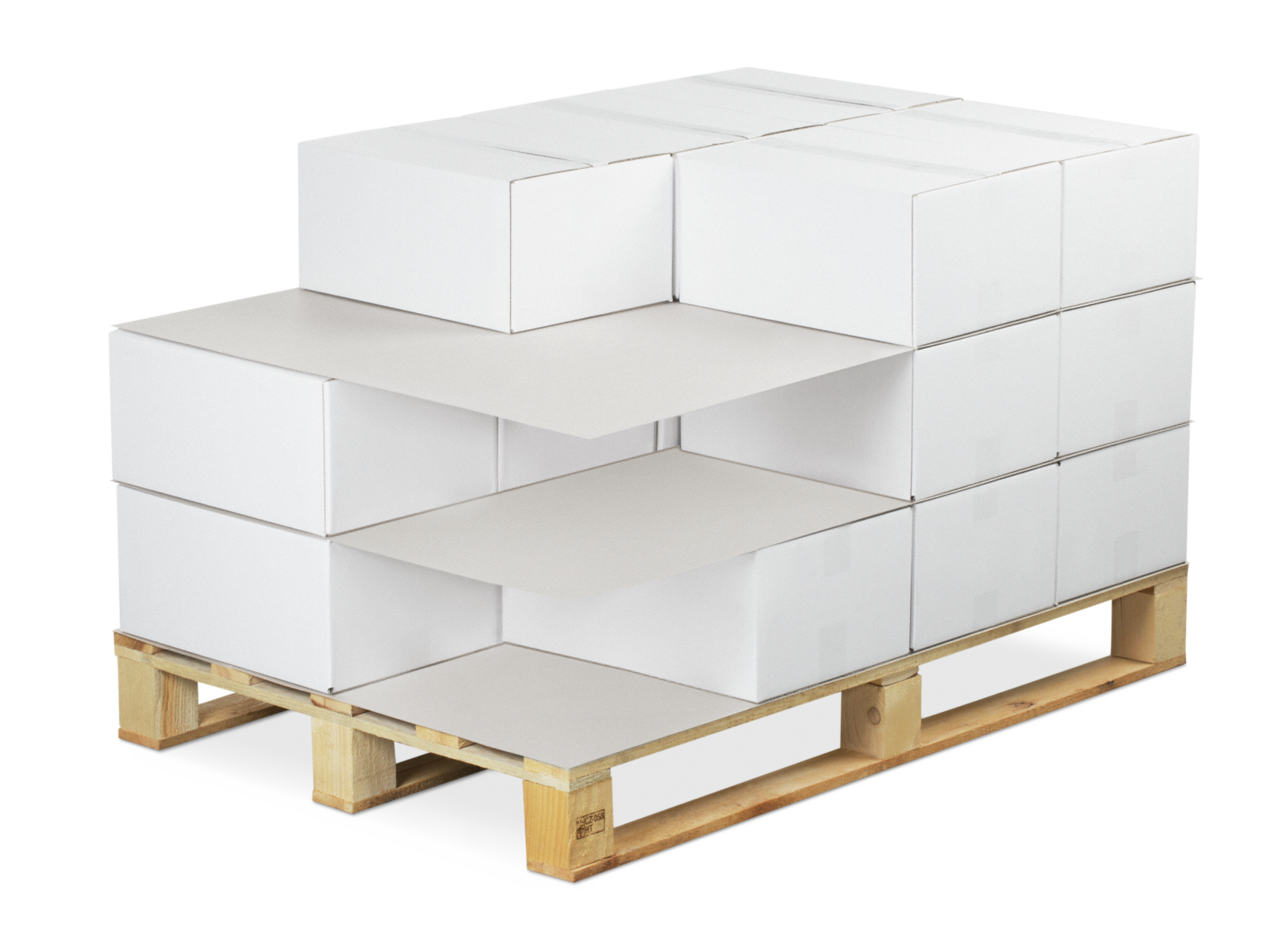 Plaque intercalaire pour palettes en carton compact