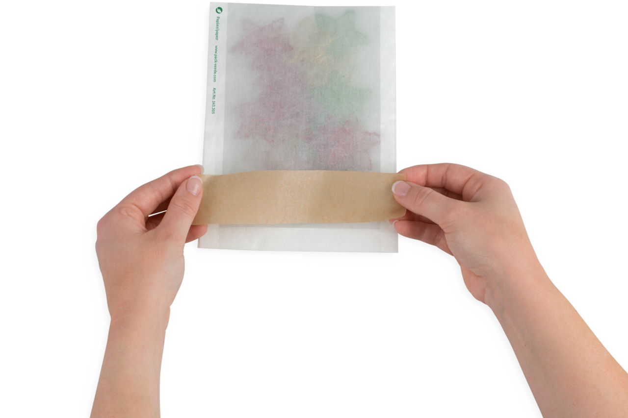 ...ou avec le ruban adhésif durable en papier MECATAPE®. 