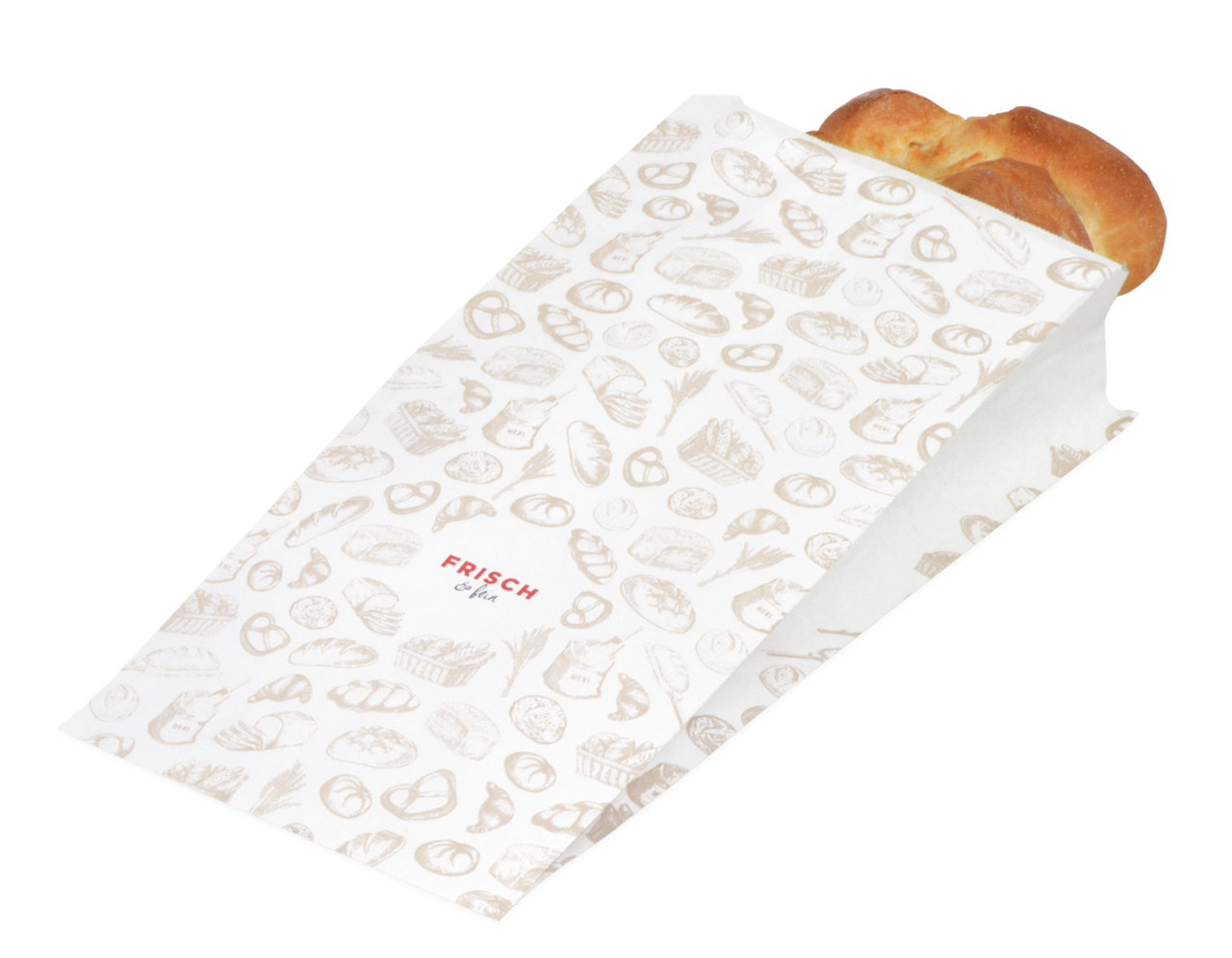 Sachet à soufflets en papier  «FRISCH & fein» Boulanger