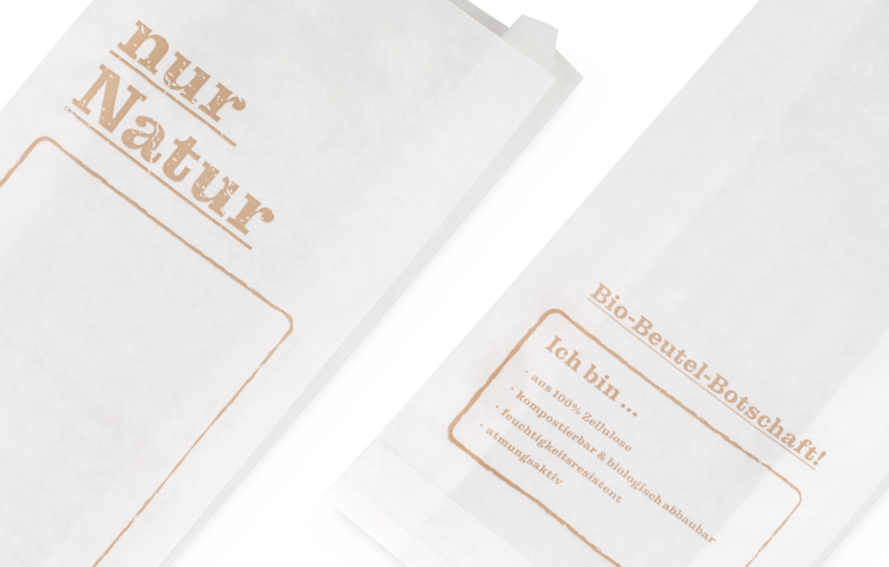 Sachet pliable en papier «nur Natur»