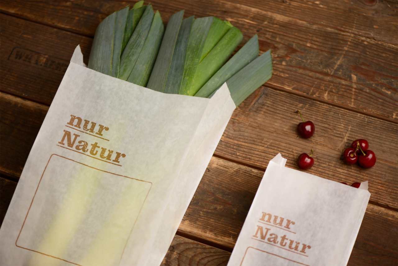 Sachet pliable en papier «nur Natur»