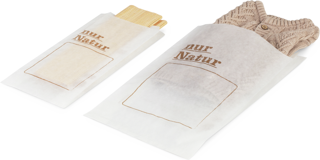 Sachet pliable en papier «nur Natur»