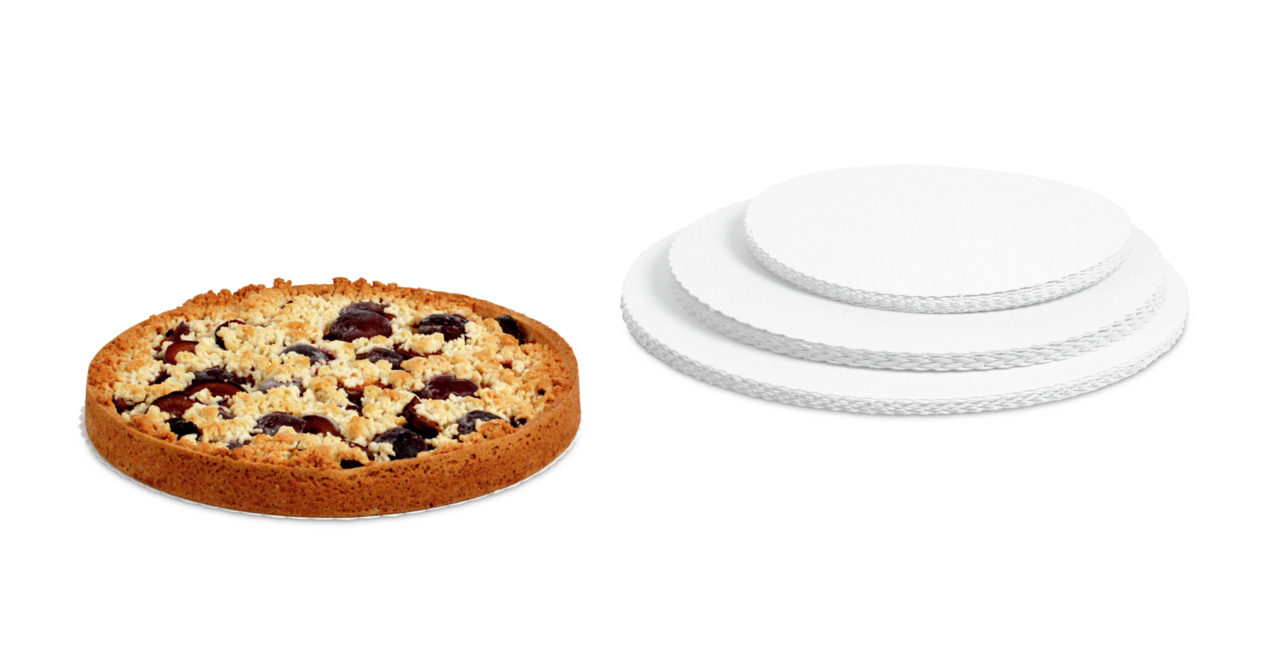 Disques à gâteau blanc