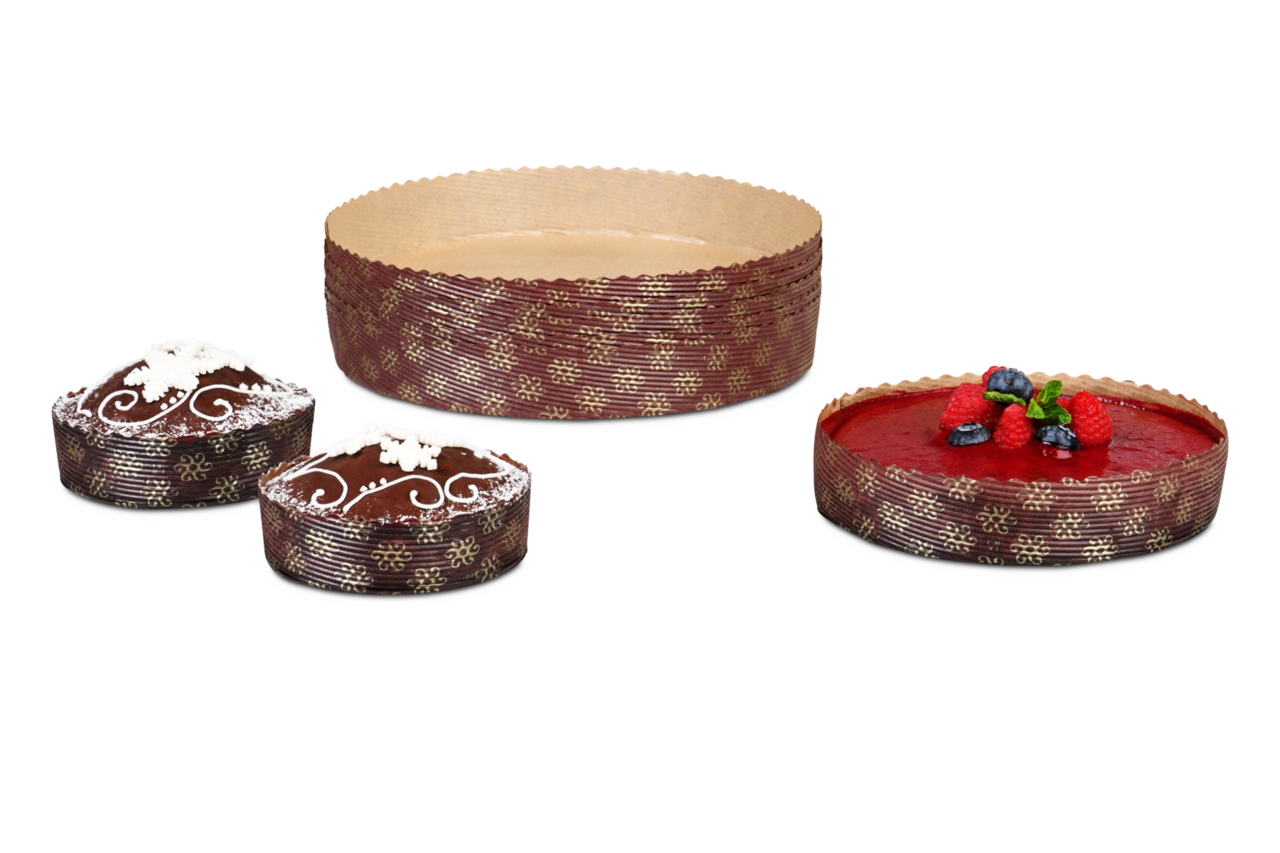 Moule à gâteau jetable rond avec décor