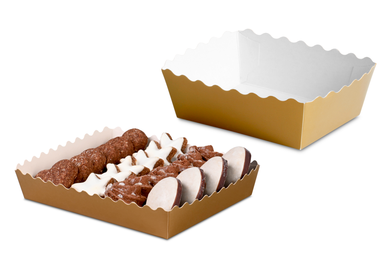 Petits fours boîte conique, ondulé