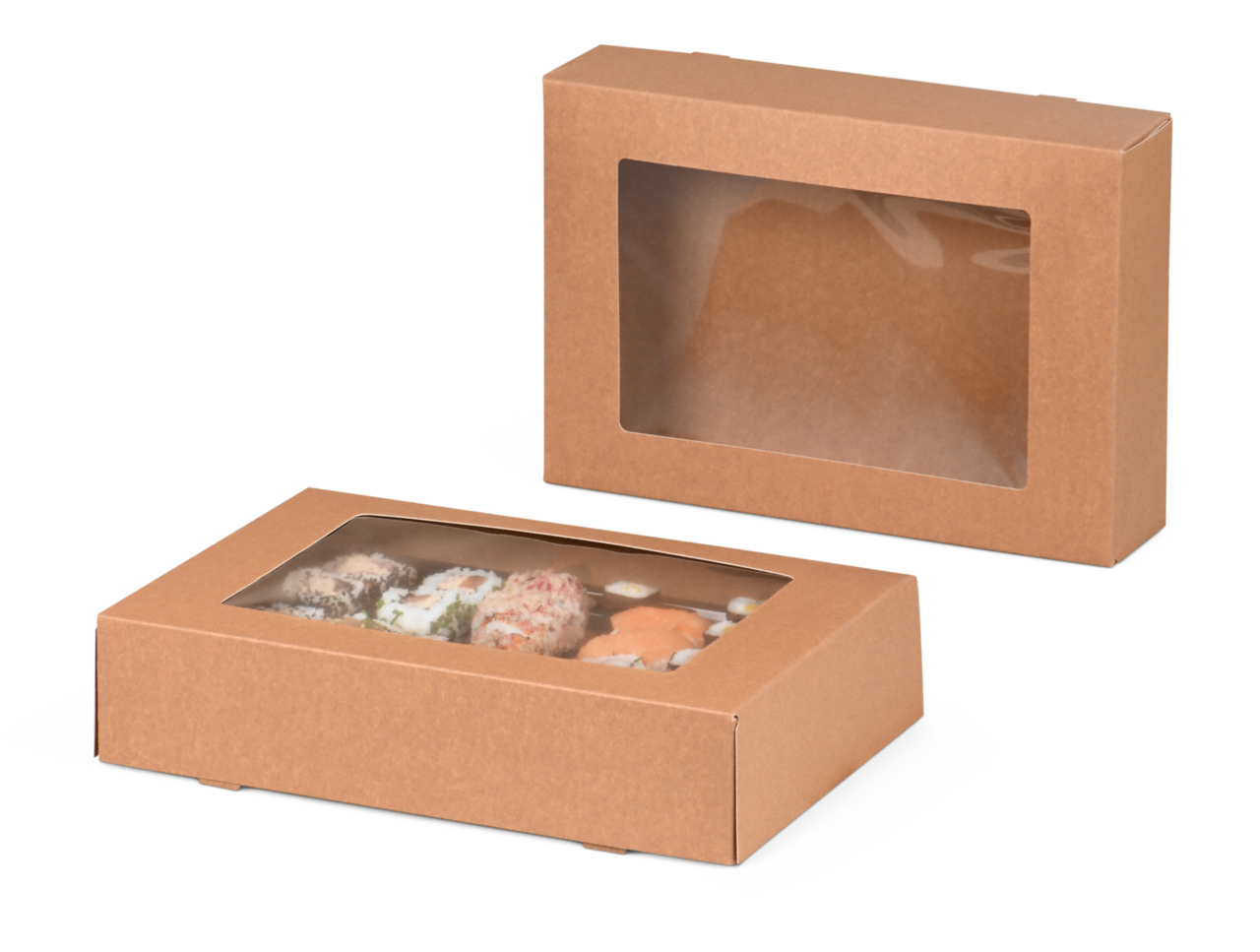 Carton avec fenêtre, brun