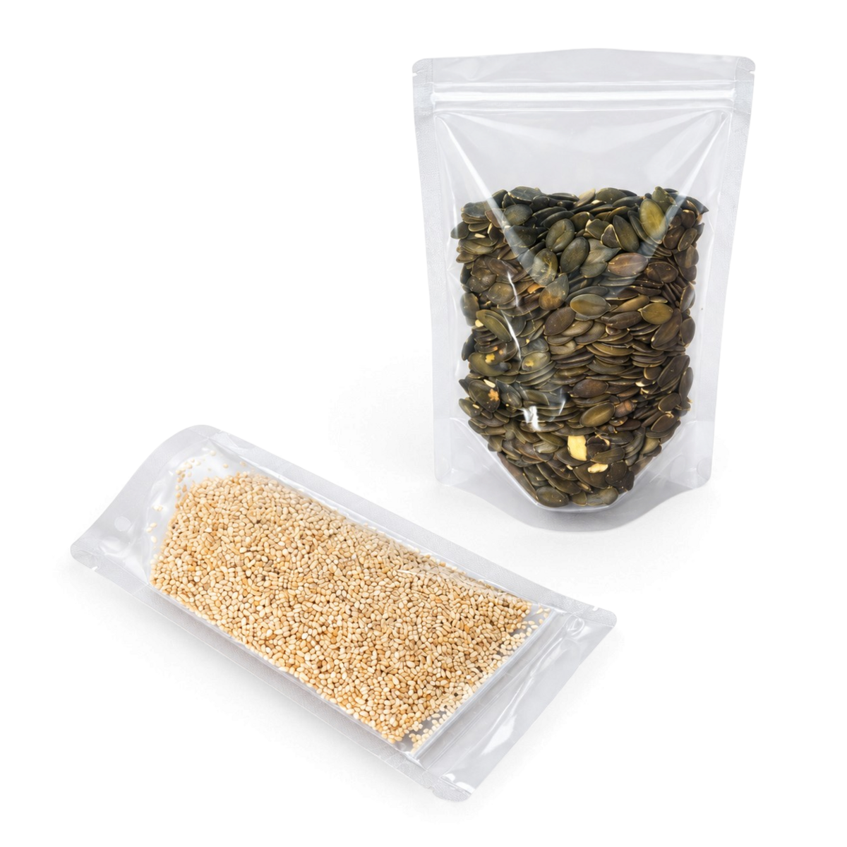 Sachet autoporteur transparent