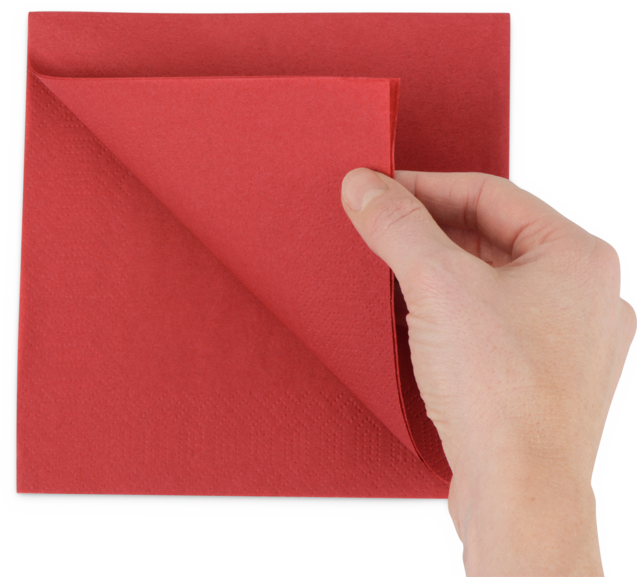 Serviette de table pli 1⁄4 – idéale pour placer debout sur la table et pour des pliages décoratifs.