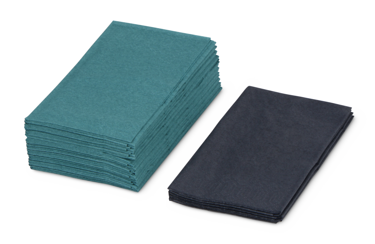 Duni Serviette en ouate de cellulose colorée 33x33 cm, 1/8-pli