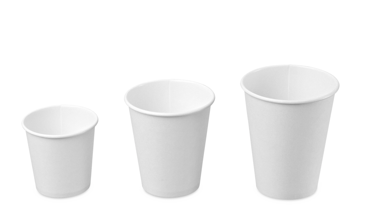 Gobelet pour boissons chaudes, couche PE blanc