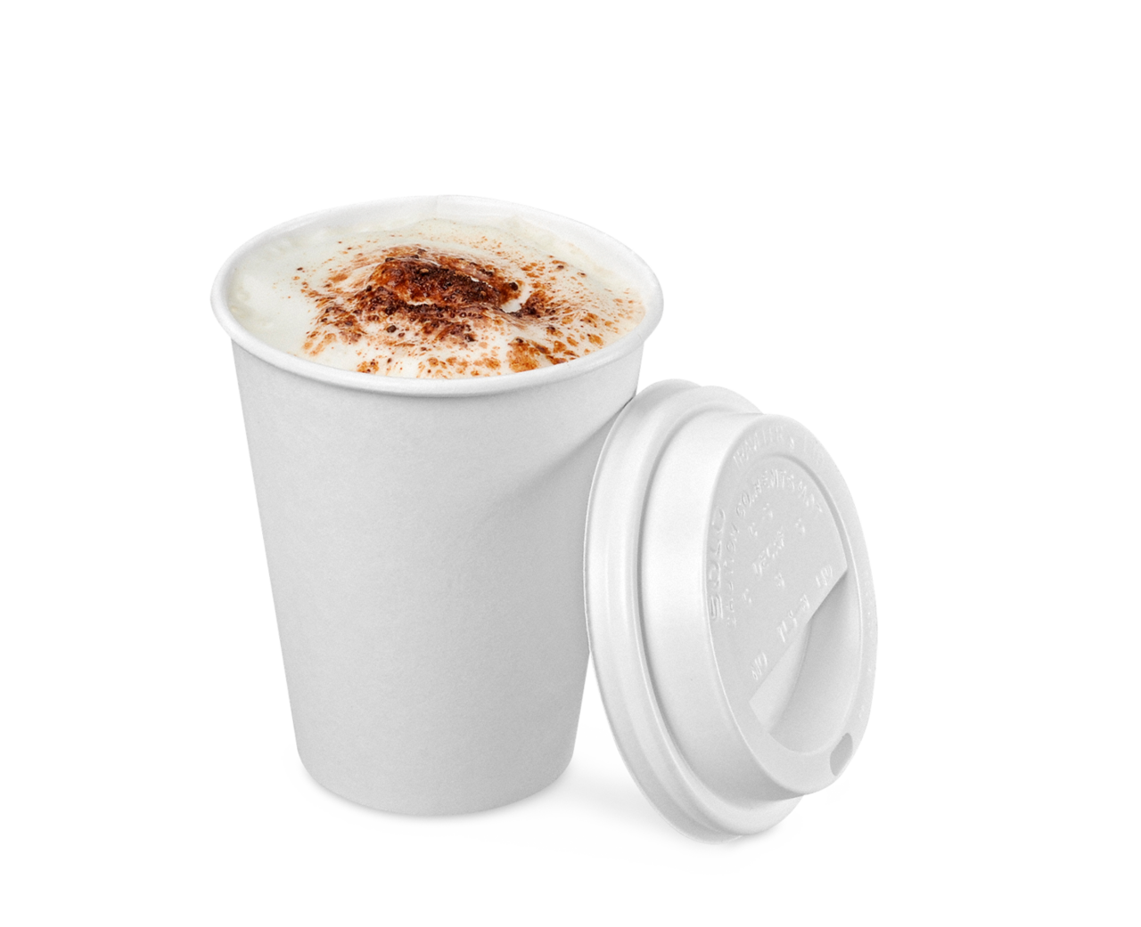 Gobelet pour boissons chaudes, couche PE blanc