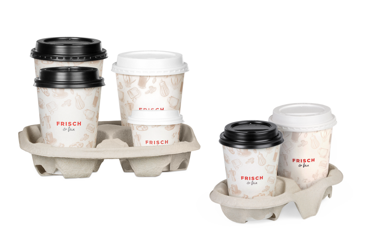 CONSEIL :  vous trouverez des supports pratiques pour 2 ou 4 gobelets en papier pressé sur rausch-packaging.ch 