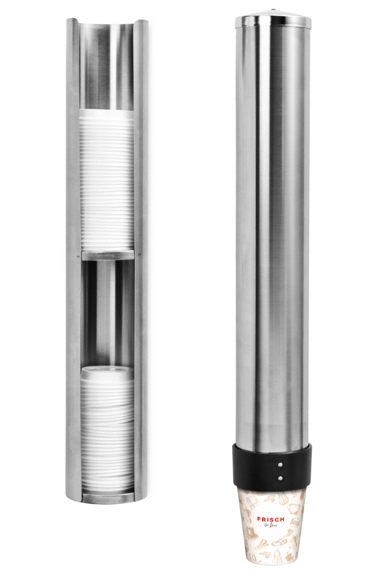 Distributeur de gobelets & de couvercles en acier inoxydable