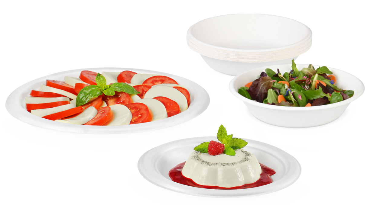 Assiette & bol en bagasse rond