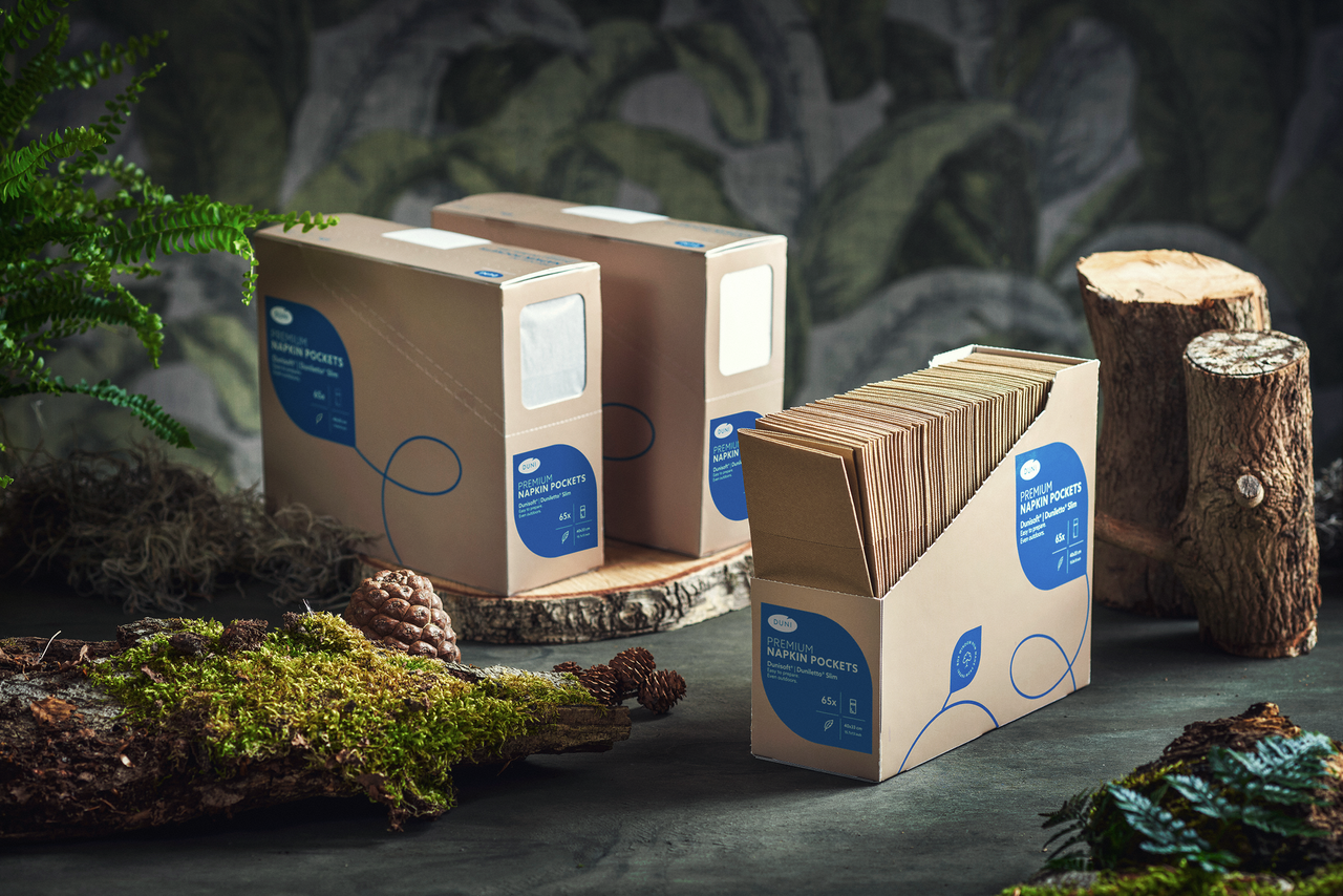 emballage durable - emballage en papier et carton 100 % recyclable et sans plastique (Photo: Duni)
